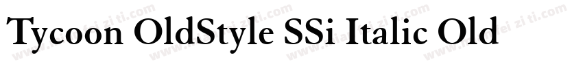 Tycoon OldStyle SSi Italic Old Style Figures字体转换